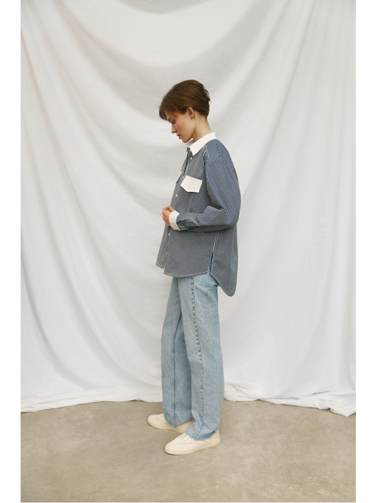 Сорочка oversize у смужку